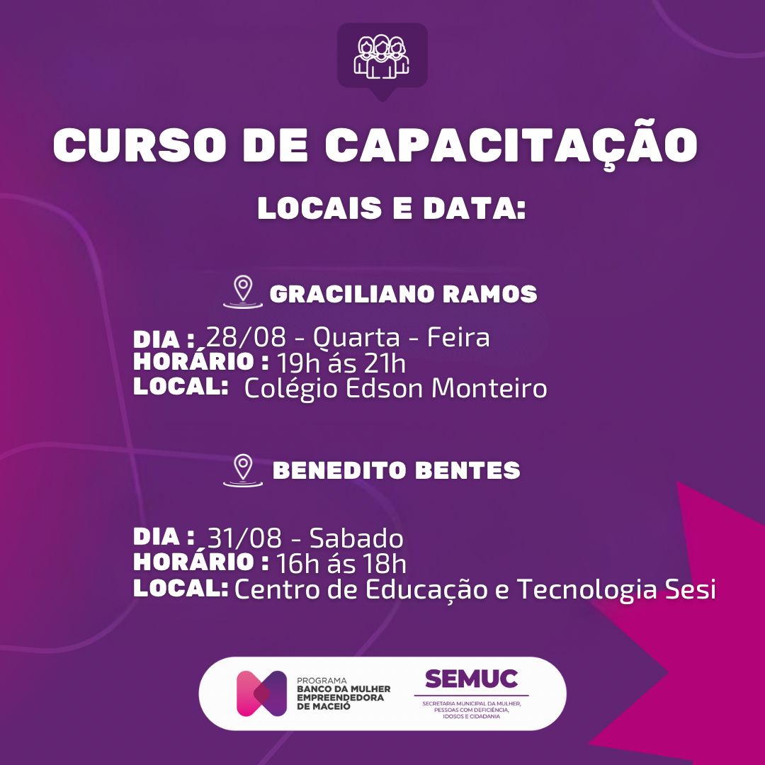 Locais dos cursos